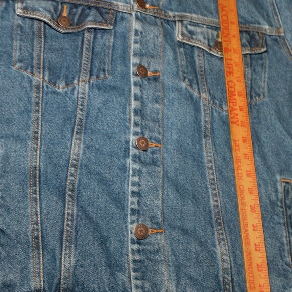 WVU Mountaineers Football Jean Jacket Men XL West Virginia University Upcycled - Picture 7 of 16